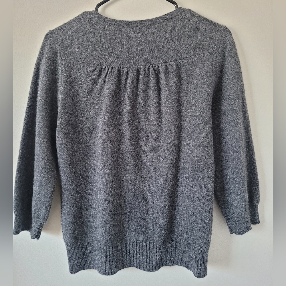 Cashmere Cache 100% 2-ply Cashmere Cardigan Gray Small/Medium - Picture 11 of 16